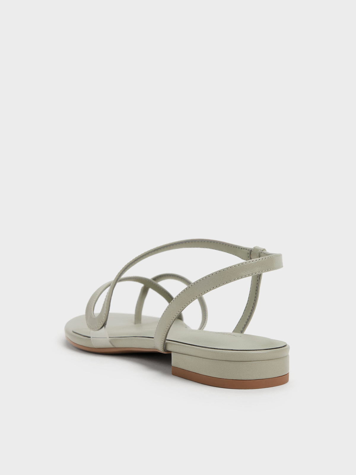 CHARLES & KEITH Customer Favorite / Arden Wavy Toe-Ring Sandals - Mint Green