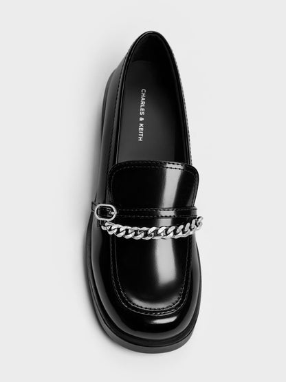 CHARLES & KEITH Featured / Georgie Chain Loafers - Black Box