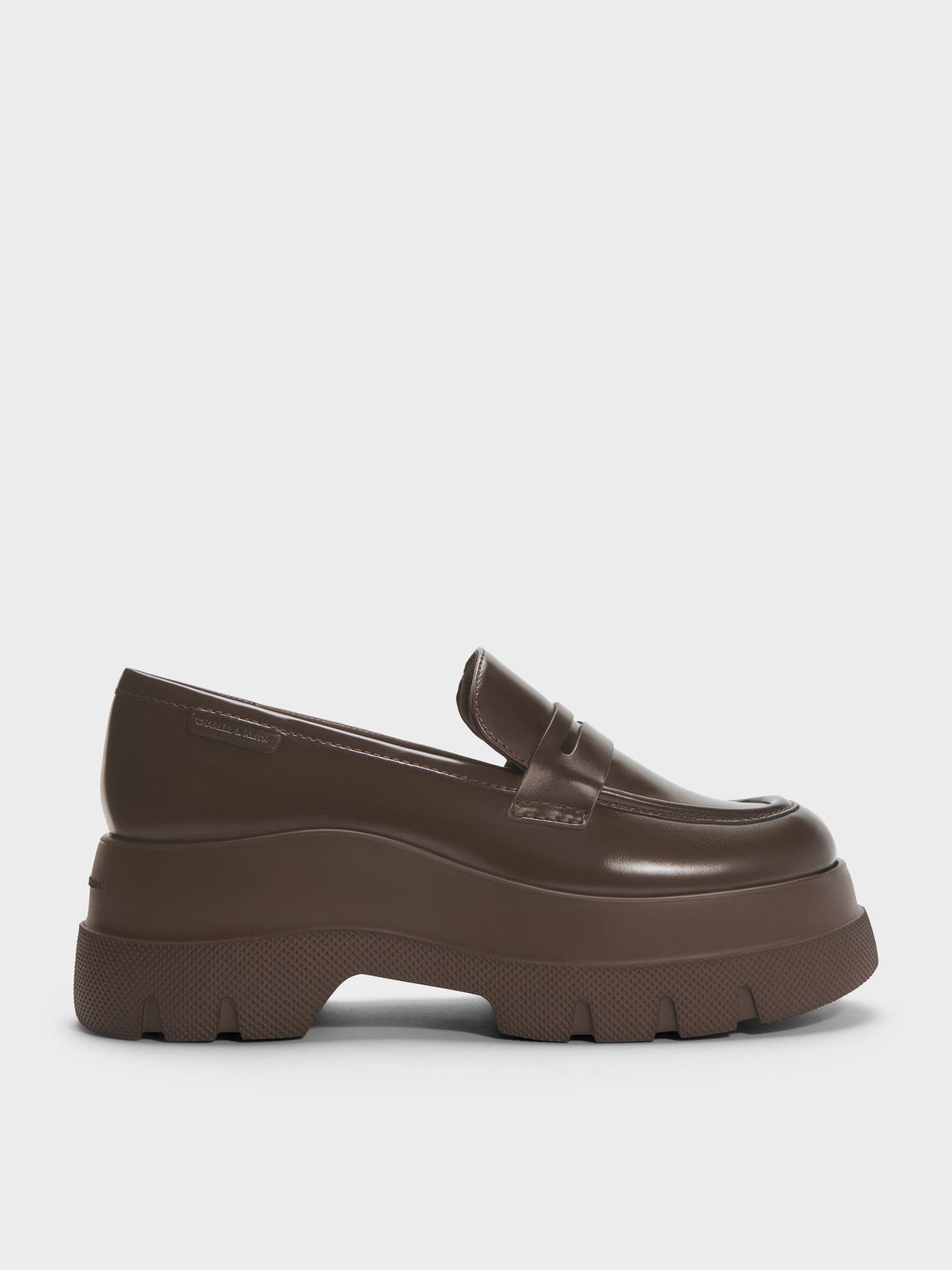 CHARLES & KEITH Featured / Leoi Platform Penny Loafers - Dark Brown