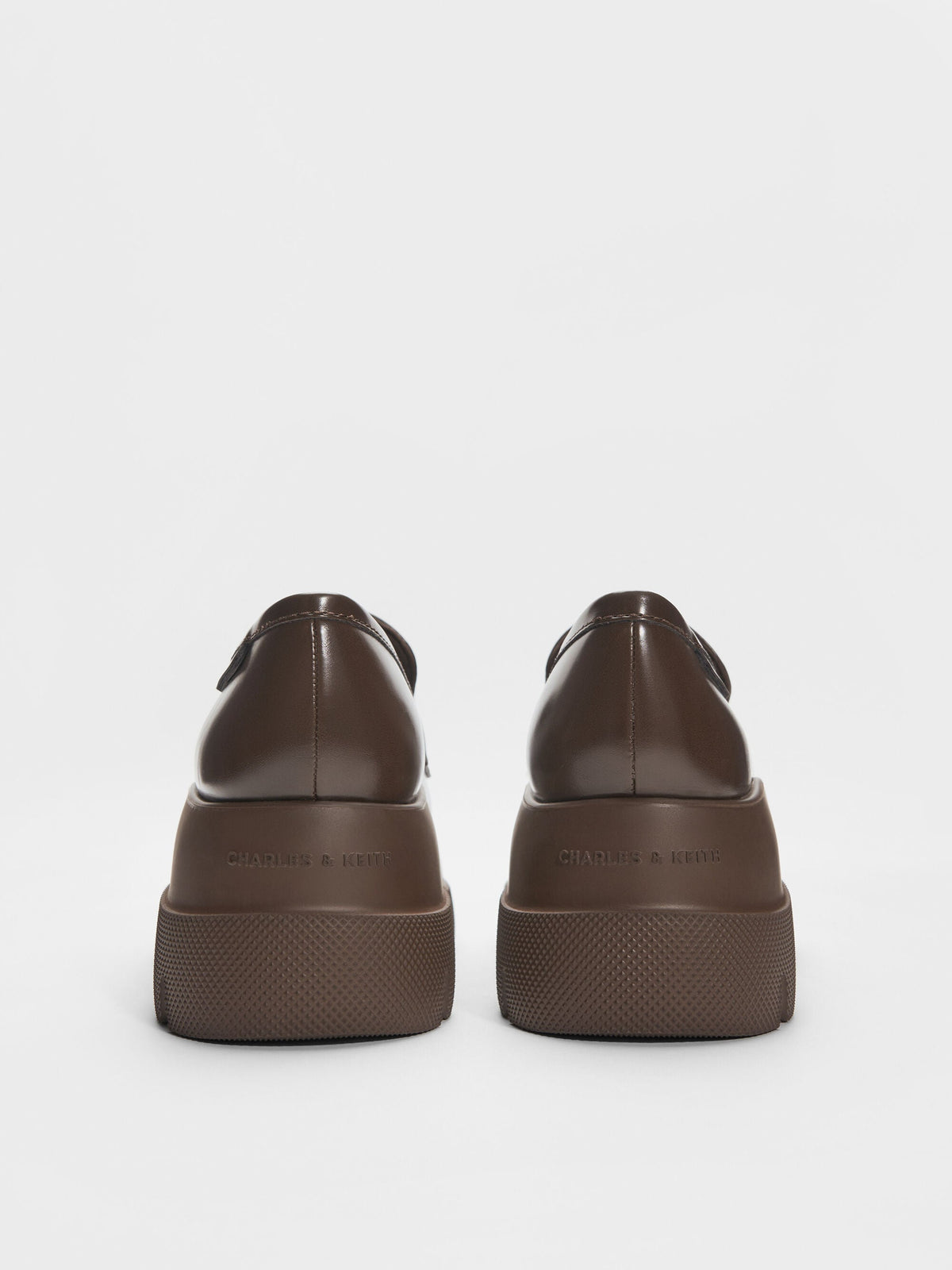 CHARLES & KEITH Featured / Leoi Platform Penny Loafers - Dark Brown
