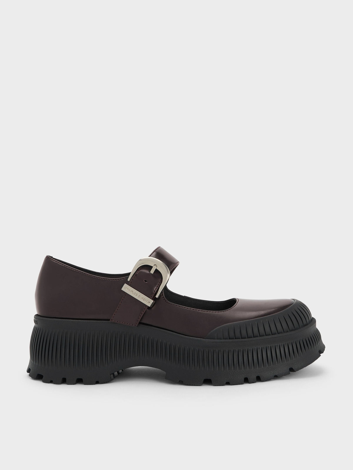 CHARLES & KEITH Recommended / Darra Platform Mary Janes - Burgundy