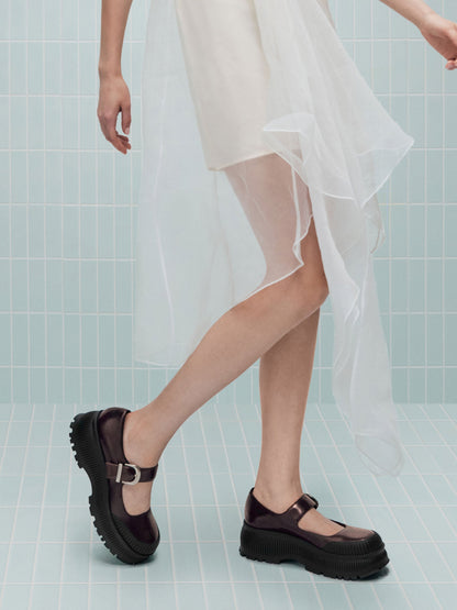 CHARLES & KEITH Recommended / Darra Platform Mary Janes - Burgundy