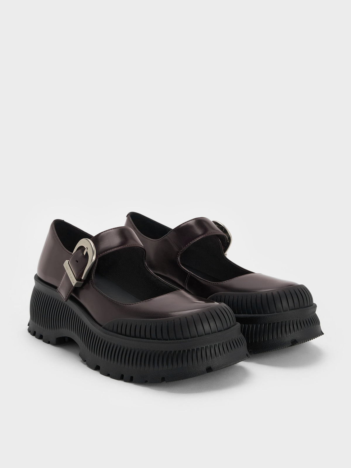 CHARLES & KEITH Recommended / Darra Platform Mary Janes - Burgundy
