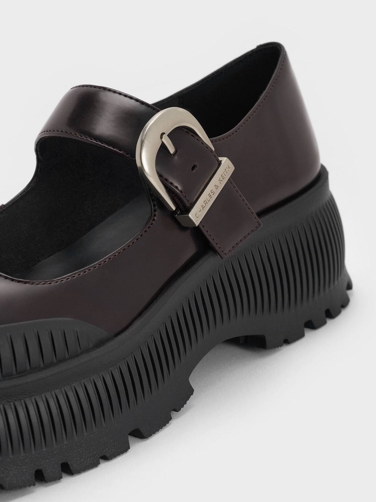 CHARLES & KEITH Recommended / Darra Platform Mary Janes - Burgundy
