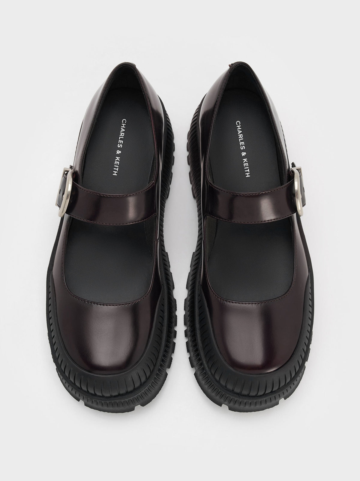 CHARLES & KEITH Recommended / Darra Platform Mary Janes - Burgundy
