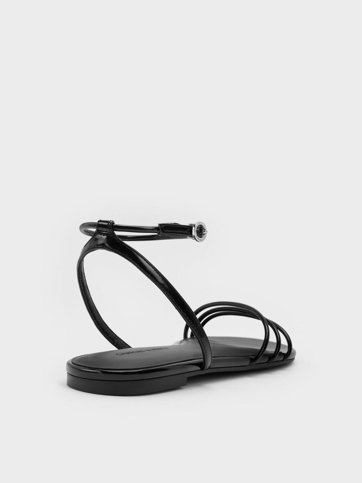 CHARLES & KEITH Smart Buy / Triple-Strap Sandals - Black Box
