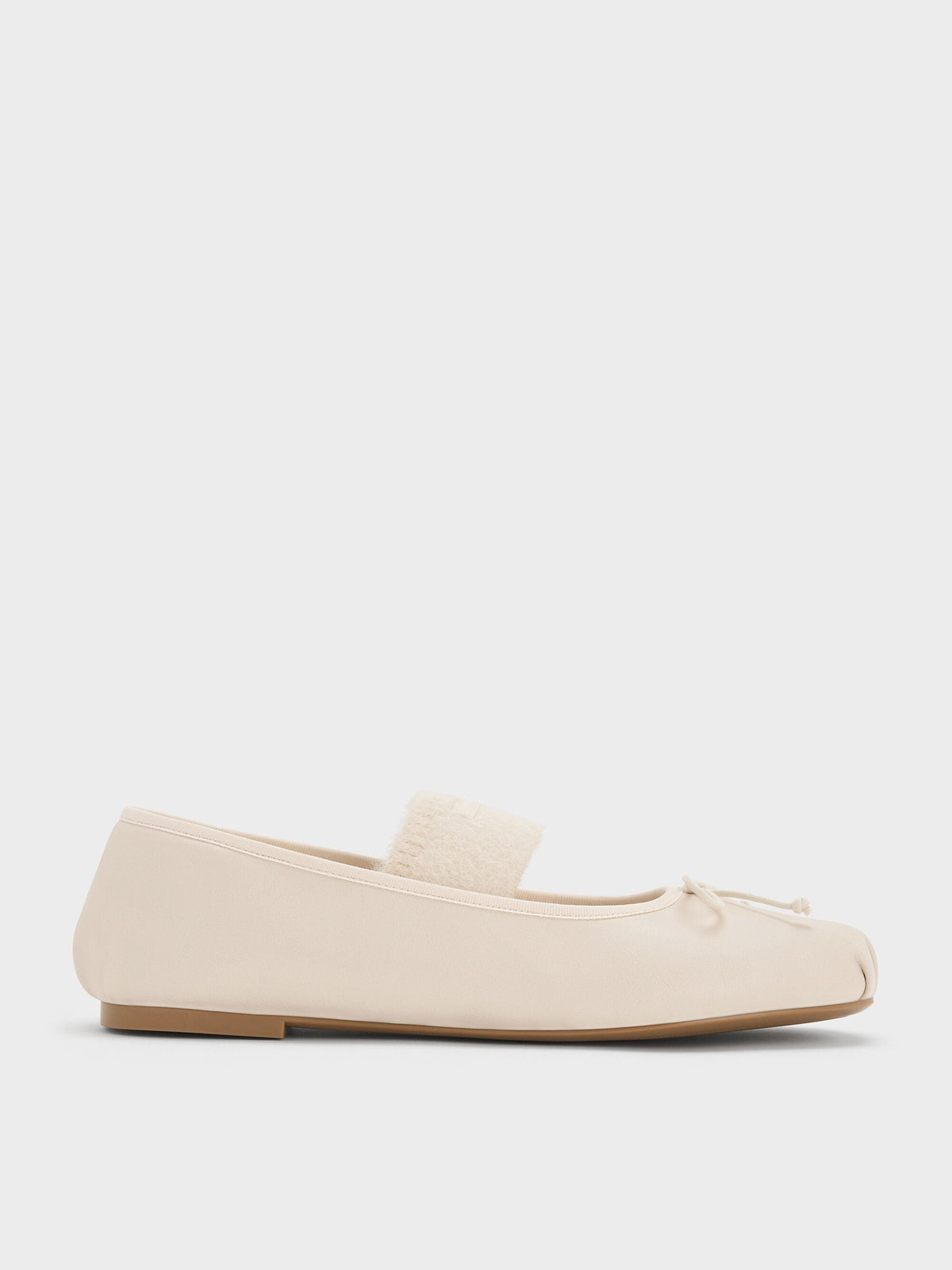 CHARLES & KEITH Customer Favorite / Winona Mary Jane Flats - Chalk