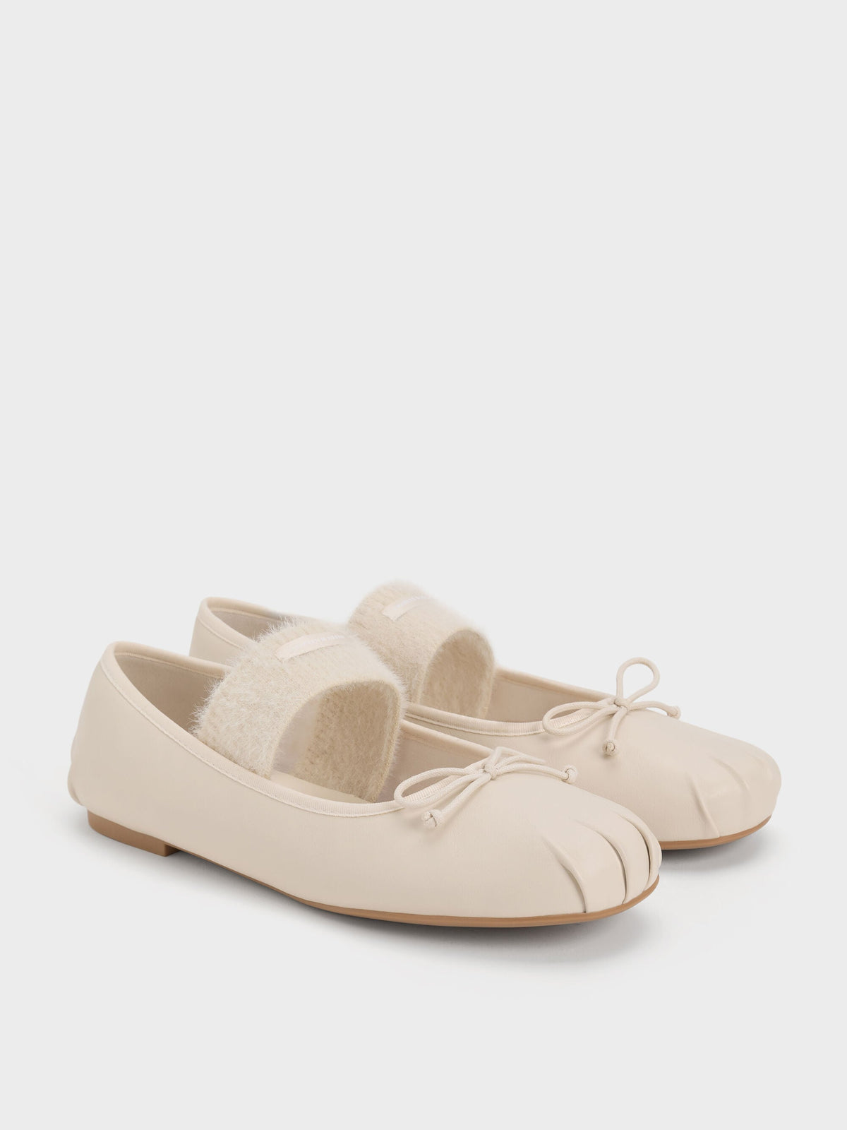 CHARLES & KEITH Customer Favorite / Winona Mary Jane Flats - Chalk