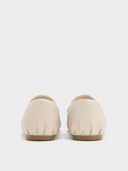CHARLES & KEITH Customer Favorite / Winona Mary Jane Flats - Chalk
