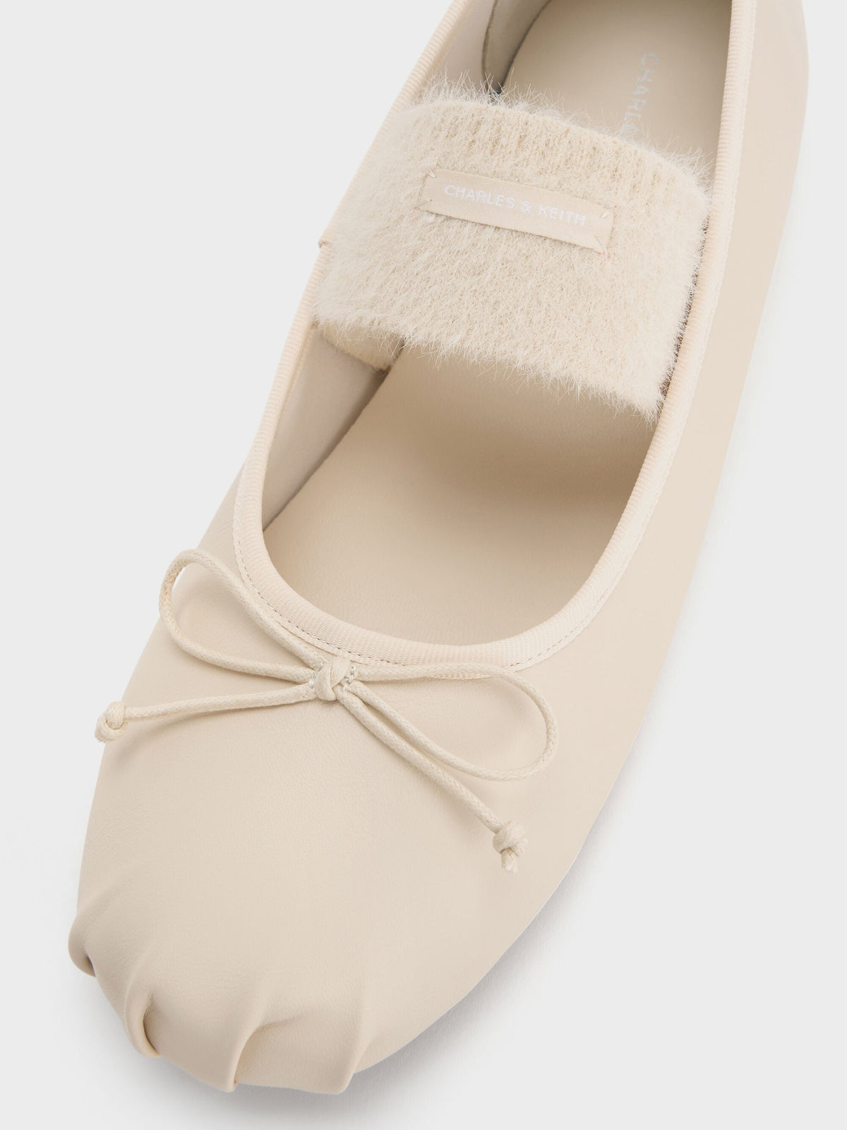 CHARLES & KEITH Customer Favorite / Winona Mary Jane Flats - Chalk