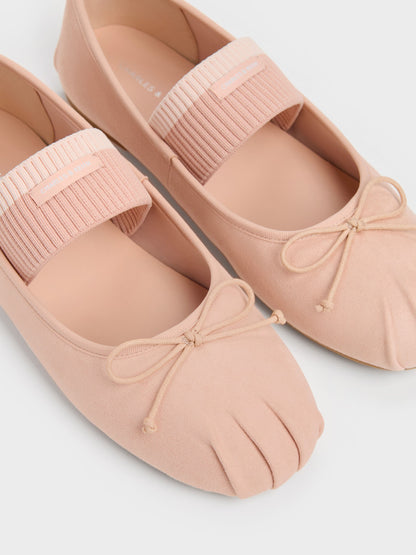 CHARLES & KEITH Best Price / Winona Faux Suede Mary Jane Flats - Blush