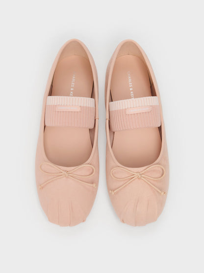 CHARLES & KEITH Best Price / Winona Faux Suede Mary Jane Flats - Blush
