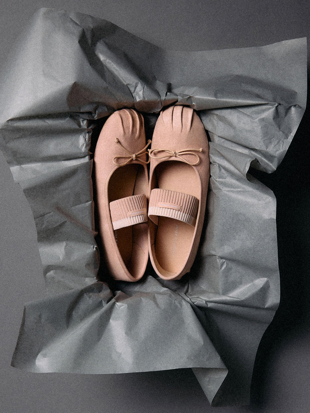 CHARLES & KEITH Best Price / Winona Faux Suede Mary Jane Flats - Blush