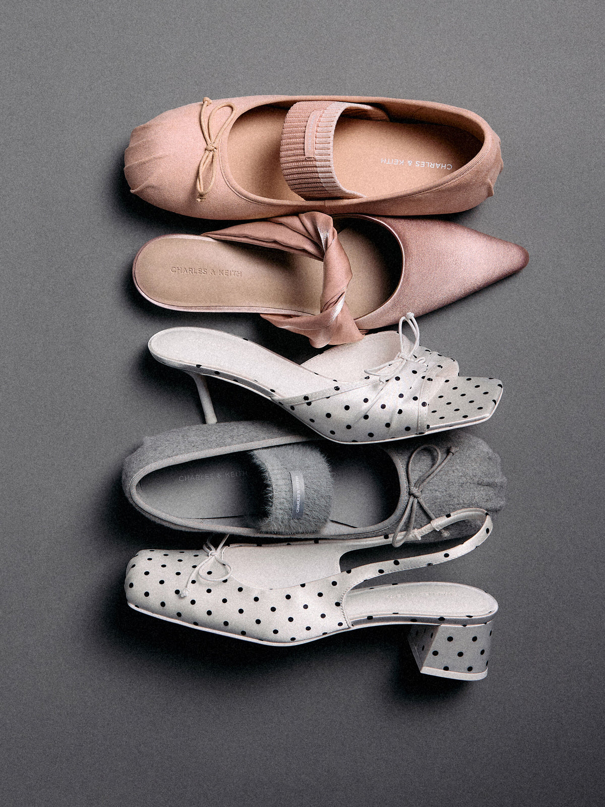 CHARLES & KEITH Best Price / Winona Faux Suede Mary Jane Flats - Blush