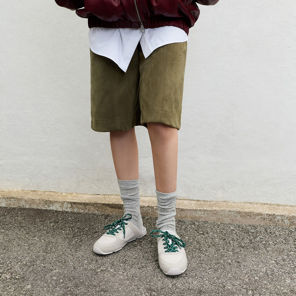 CHARLES & KEITH Recommended / Mesh Lace-Up Sneaker Mules - White
