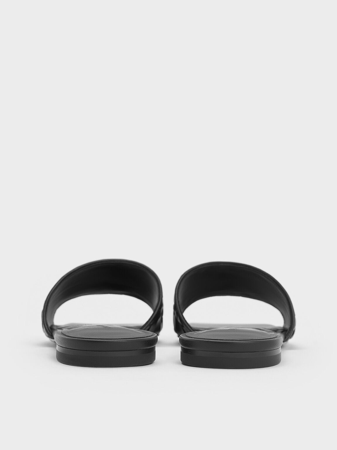 CHARLES & KEITH Latest / Ivette Woven Slide Sandals - Black