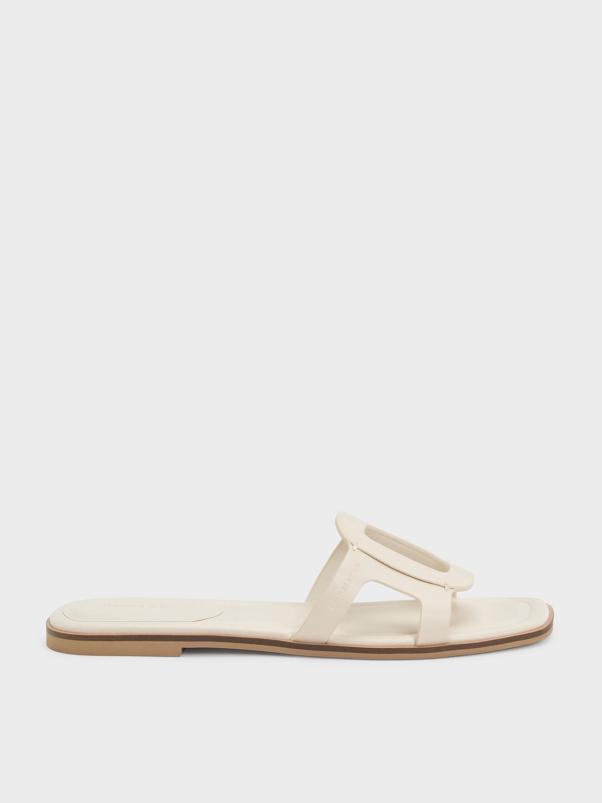 CHARLES & KEITH Recommended / Easley Cut-Out Slide Sandals - Chalk