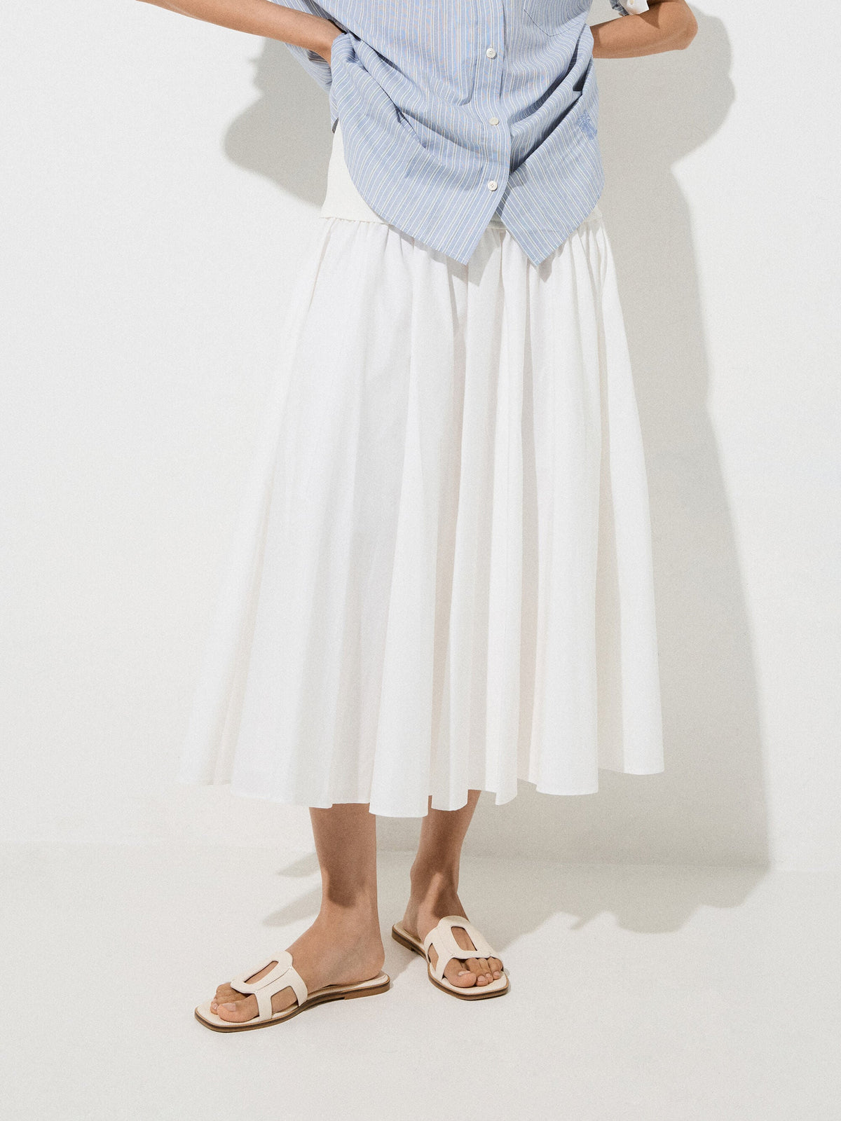 CHARLES & KEITH Recommended / Easley Cut-Out Slide Sandals - Chalk