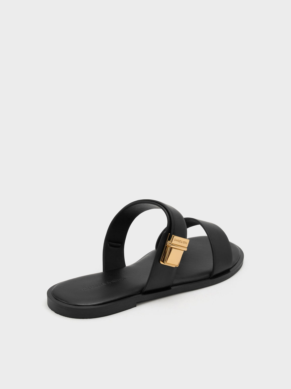 CHARLES & KEITH Value / Dove Double-Strap Sandals - Black
