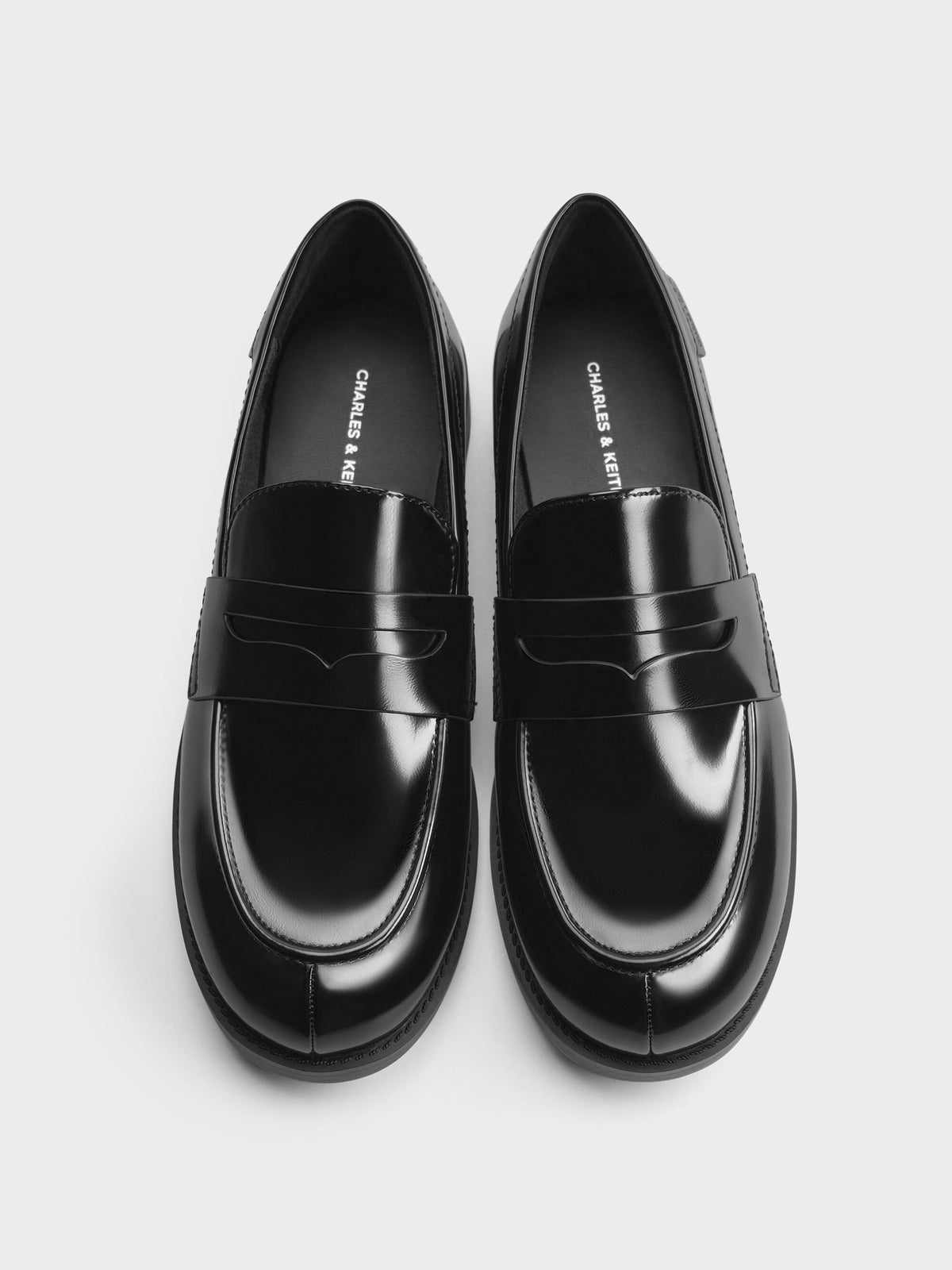 CHARLES & KEITH Customer Favorite / Arven Penny Loafers - Black Box