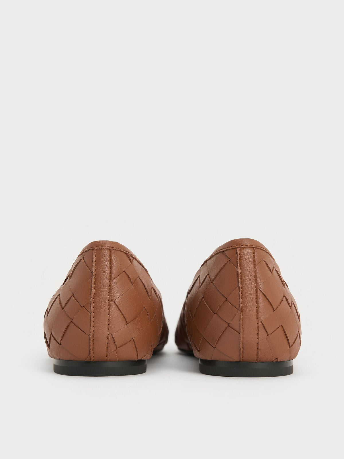 CHARLES & KEITH Deals / Ivette Woven Bow Ballet Flats - Brown