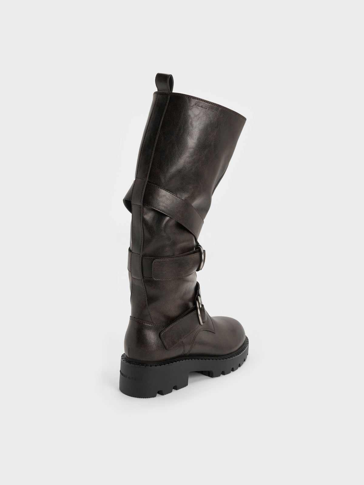CHARLES & KEITH Value / Double-Strap Knee-High Boots - Dark Brown