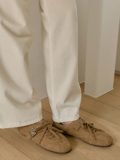 CHARLES & KEITH Classic / Jollie Grommet Mary Jane Sneakers - Sand