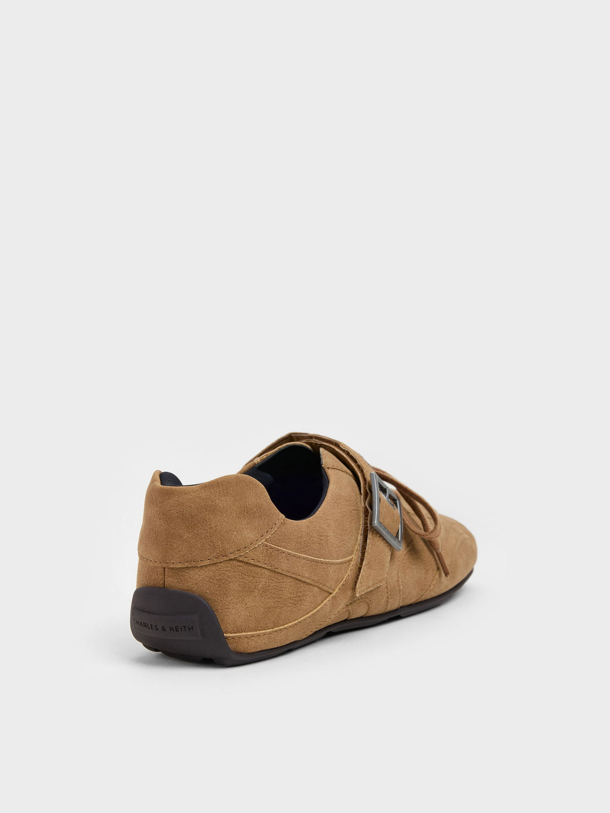 CHARLES & KEITH Classic / Jollie Grommet Mary Jane Sneakers - Sand