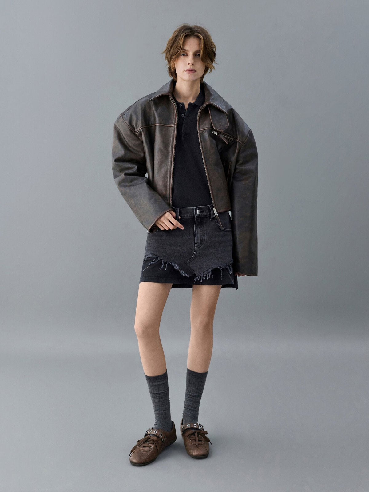 CHARLES & KEITH Special Offer / Jollie Grommet Mary Jane Sneakers - Dark Brown