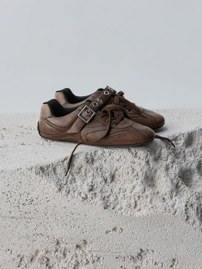 CHARLES & KEITH Special Offer / Jollie Grommet Mary Jane Sneakers - Dark Brown