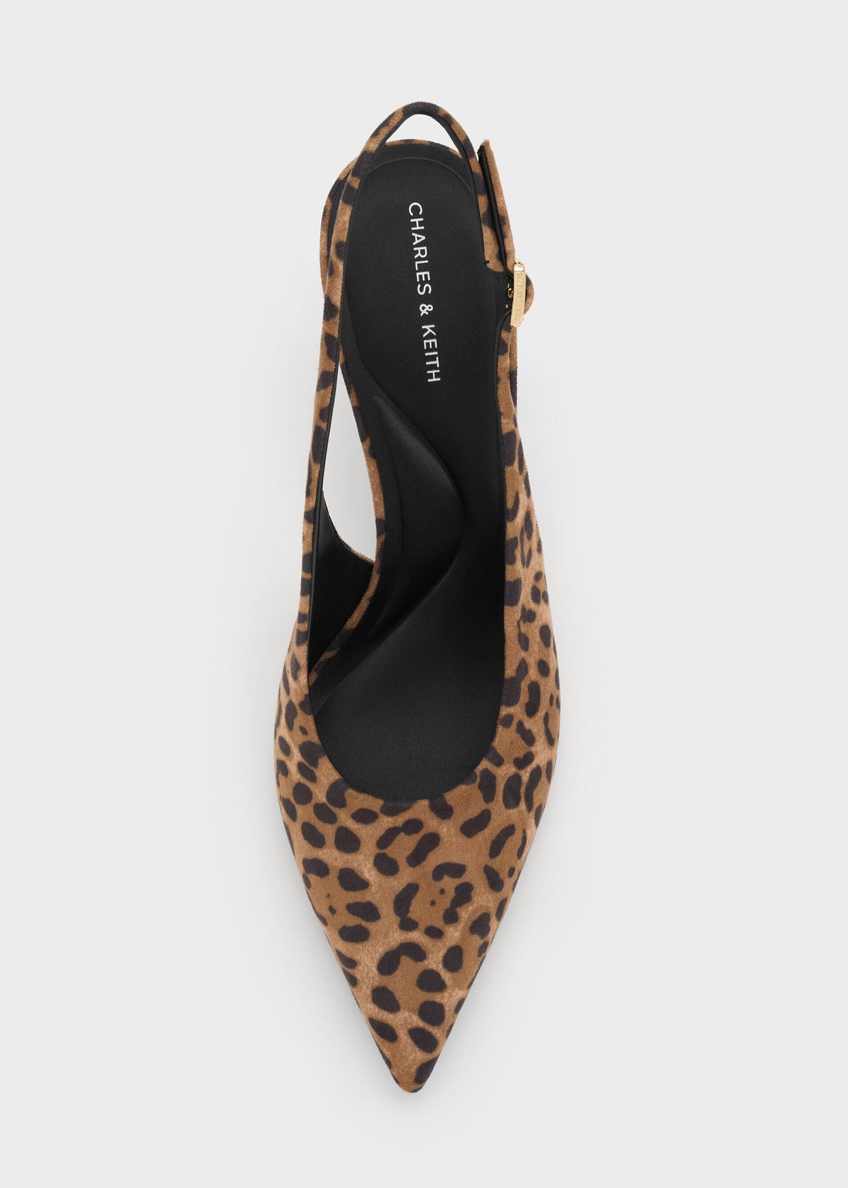 CHARLES & KEITH Best Seller / Emelia Leopard-Print Slingback Pumps - Animal Print Natural