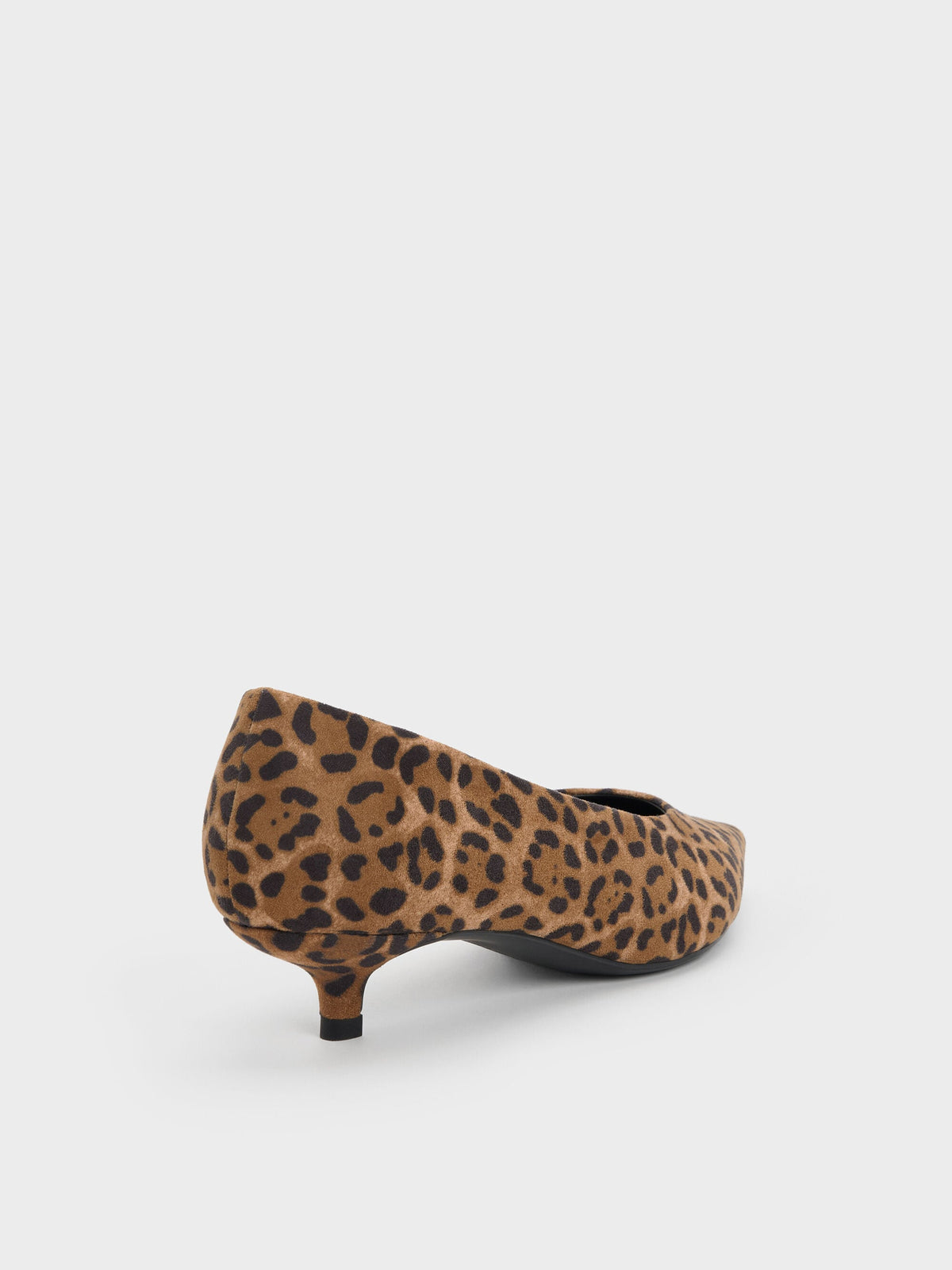 CHARLES & KEITH Trusted / Emelia Leopard-Print Kitten Heels - Animal Print Natural