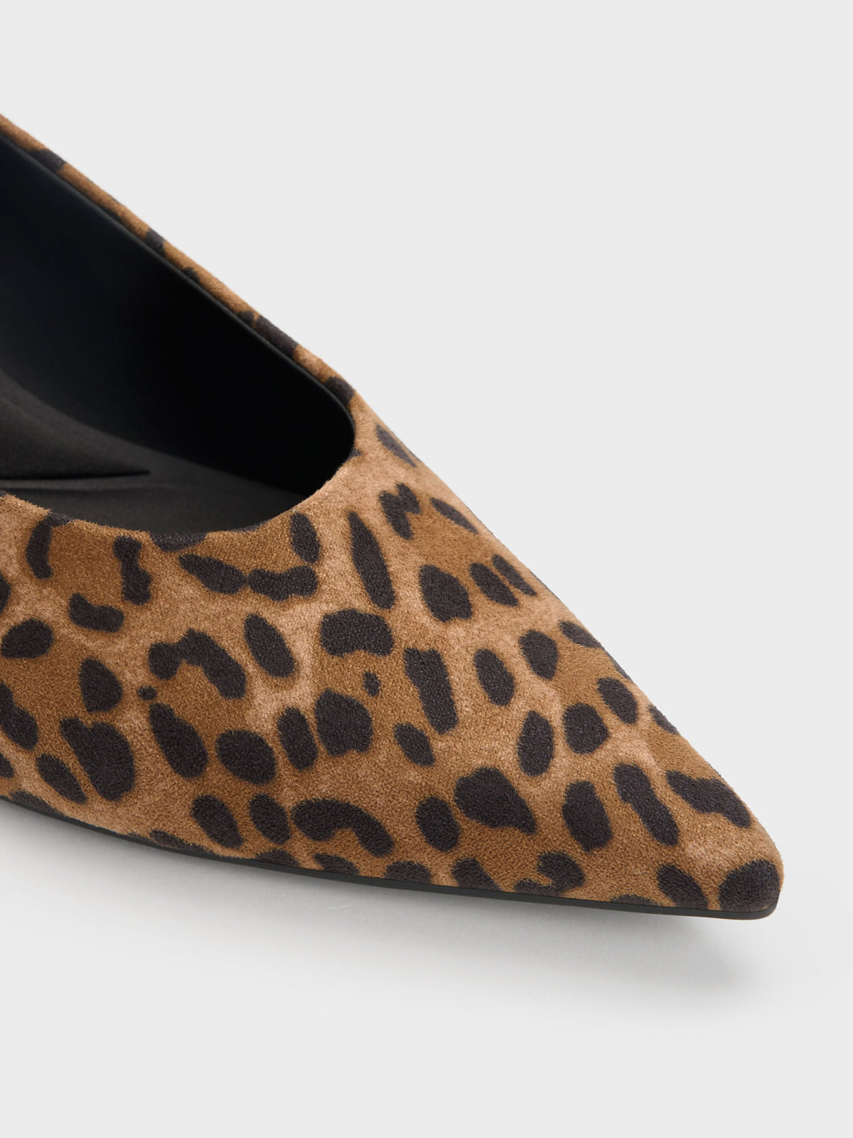 CHARLES & KEITH Trusted / Emelia Leopard-Print Kitten Heels - Animal Print Natural