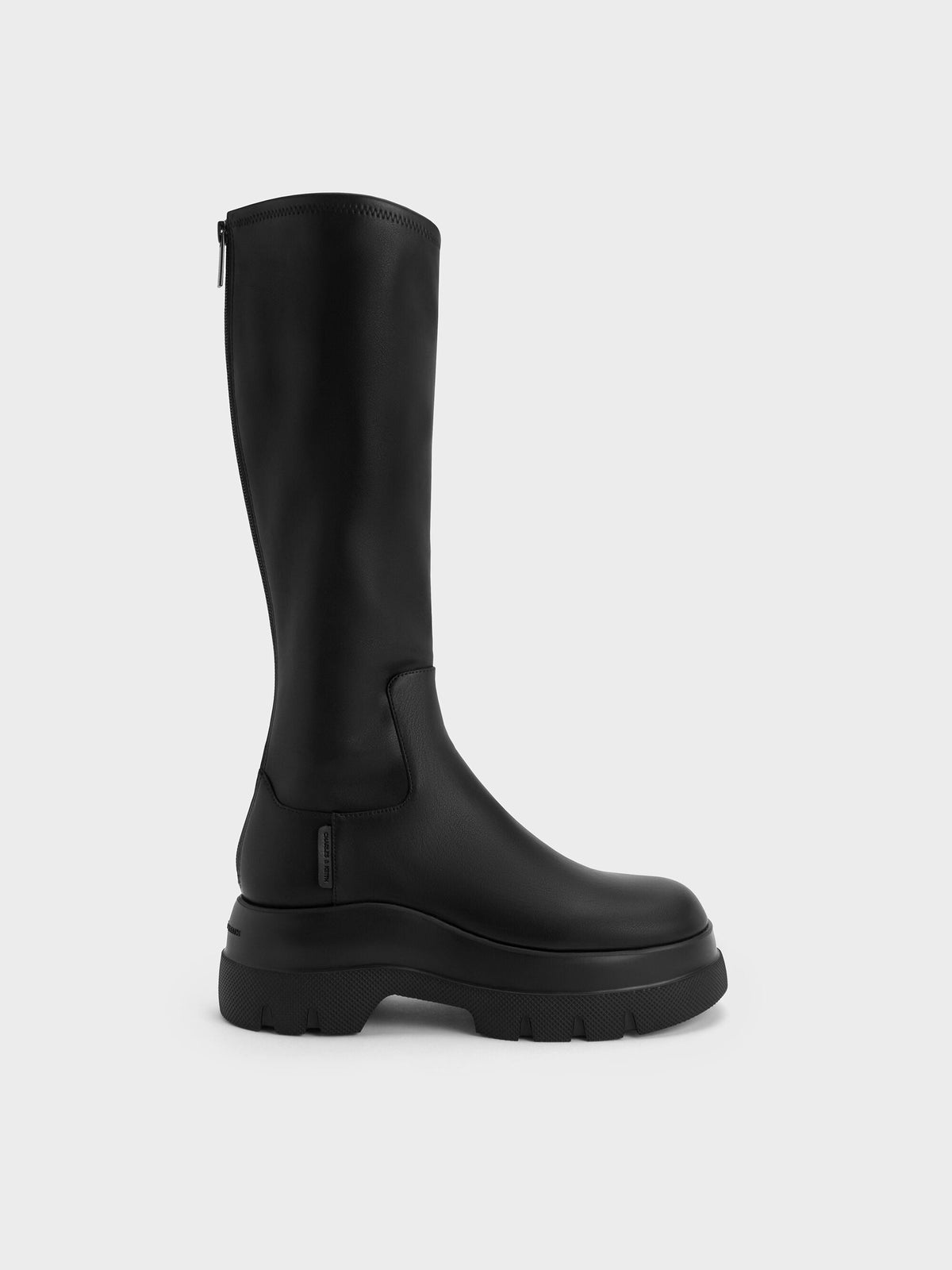 CHARLES & KEITH Best Seller / Leoi Chunky Knee-High Boots - Black
