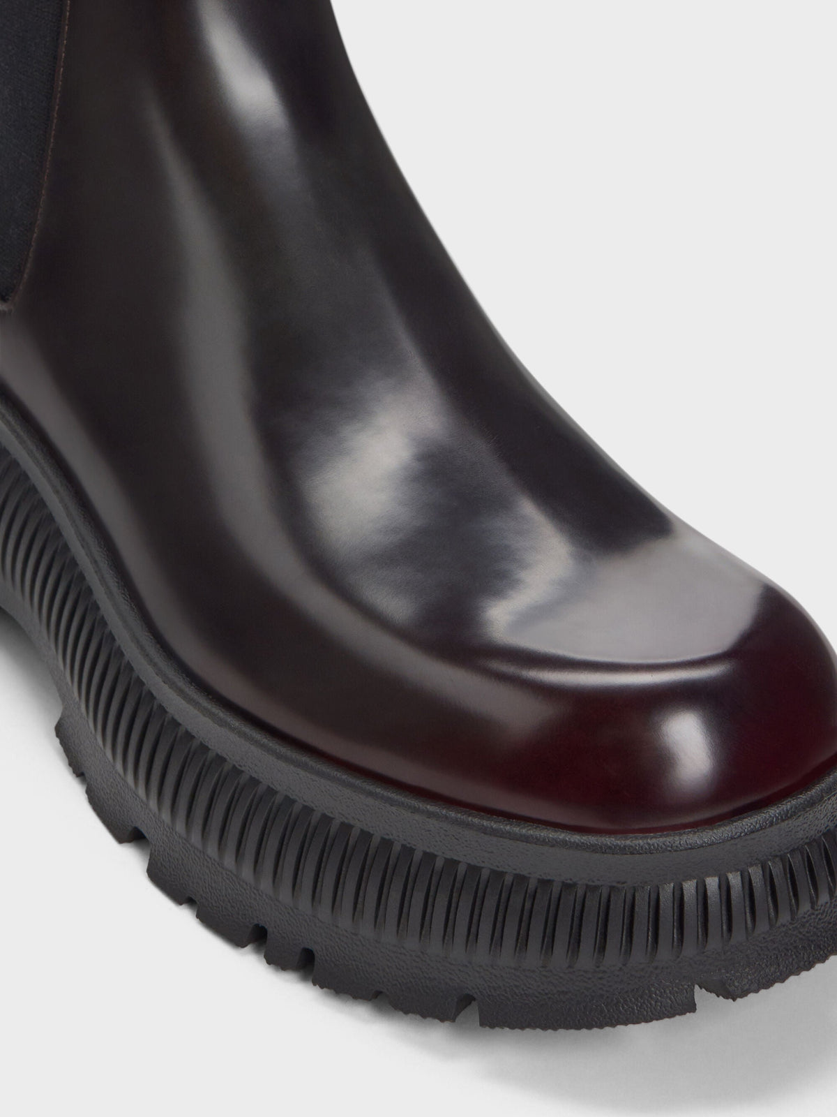 CHARLES & KEITH Special Offer / Darra Ridged-Sole Ankle Boots - Burgundy