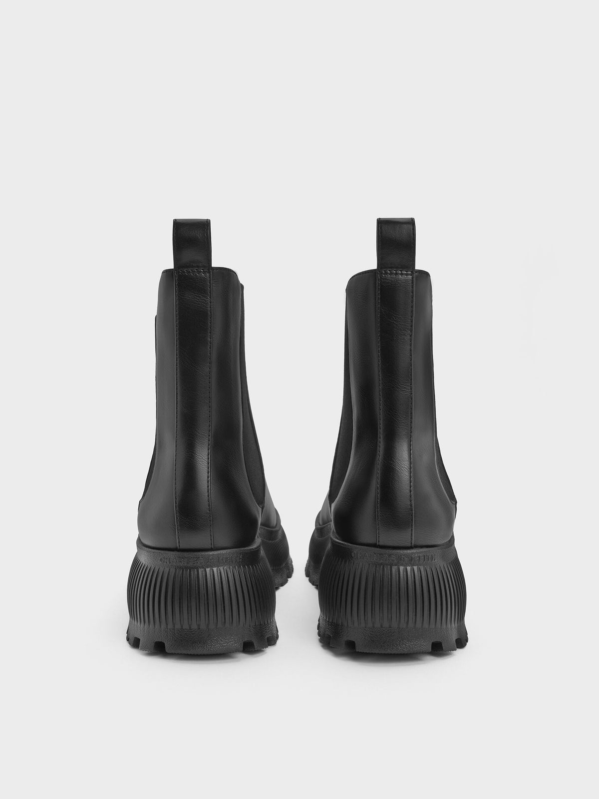 CHARLES & KEITH Exclusive / Darra Ridged-Sole Ankle Boots - Black