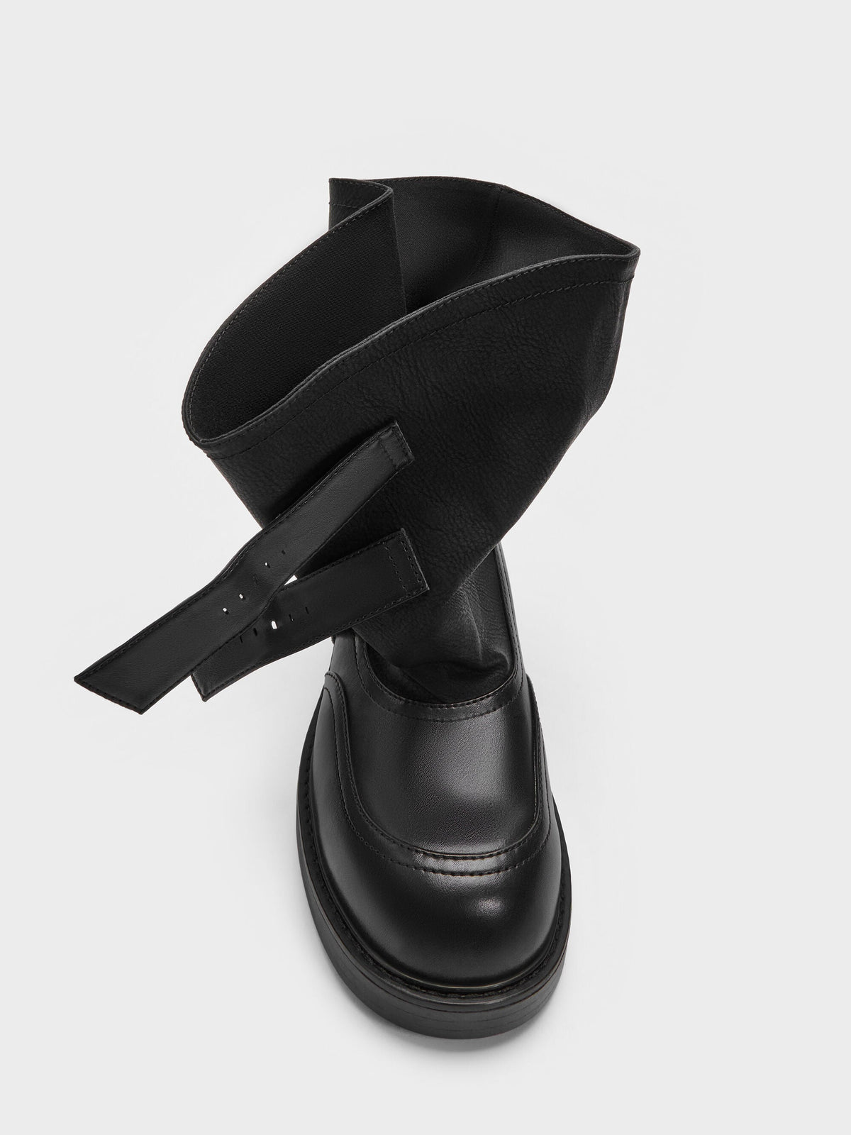 CHARLES & KEITH Discount / Aether Buckled Calf Boots - Black