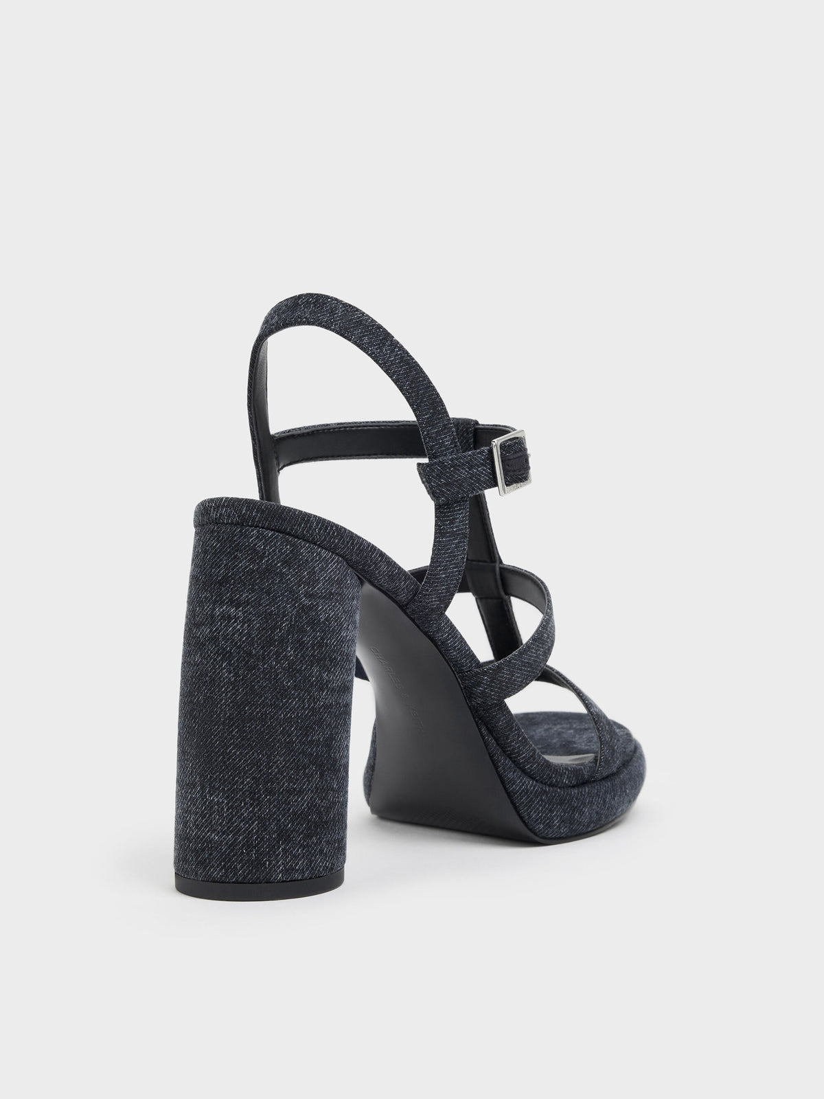 CHARLES & KEITH Great Value / Aether Denim Platform Sandals - Dark Blue