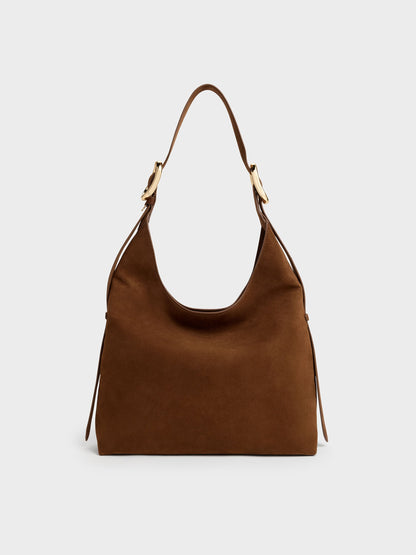 CHARLES & KEITH Signature / Aislin Hobo Bag - Pecan Brown