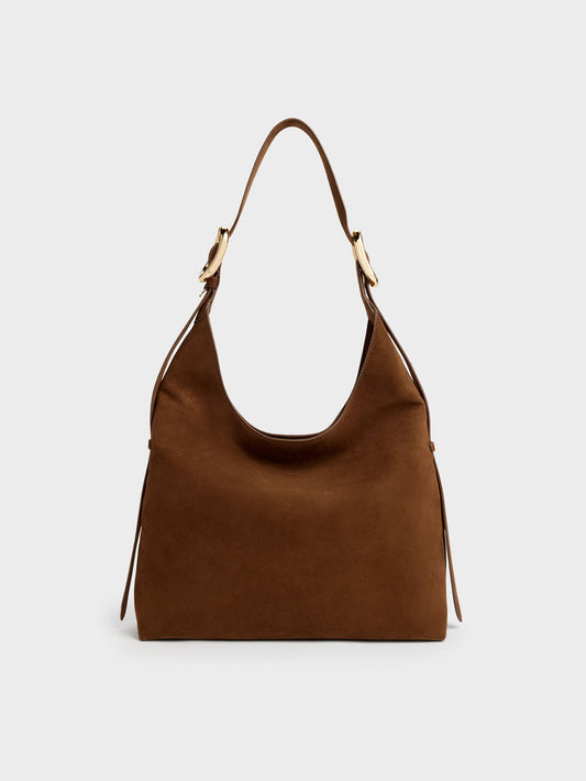 CHARLES & KEITH Signature / Aislin Hobo Bag - Pecan Brown