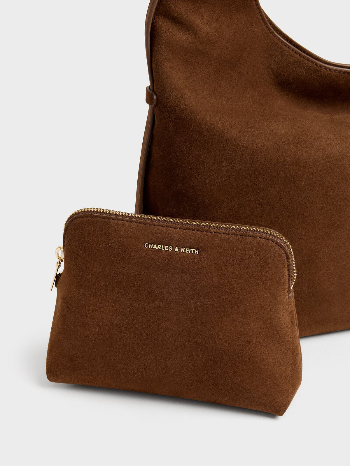CHARLES & KEITH Signature / Aislin Hobo Bag - Pecan Brown