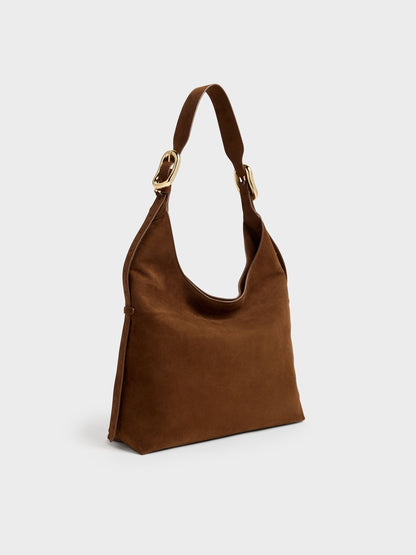 CHARLES & KEITH Signature / Aislin Hobo Bag - Pecan Brown