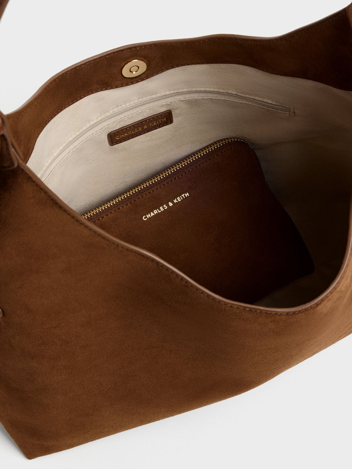 CHARLES & KEITH Signature / Aislin Hobo Bag - Pecan Brown