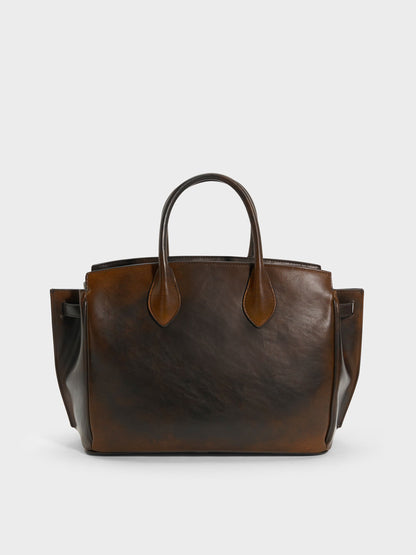 CHARLES & KEITH Essential / Large Ginevra Tote Bag - Brown