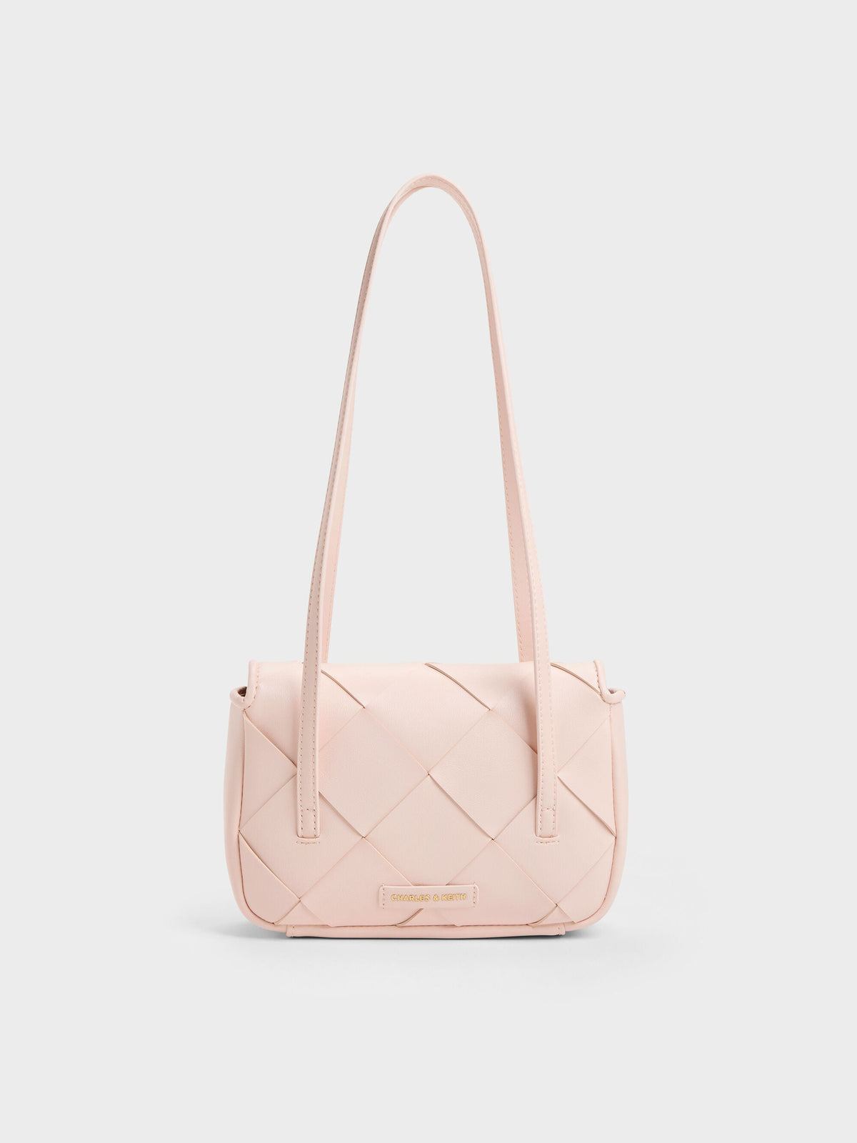 CHARLES & KEITH Trending / Maribel Woven Shoulder Bag - Soft Pink