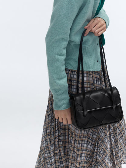 CHARLES & KEITH Customer Favorite / Maribel Woven Shoulder Bag - Black