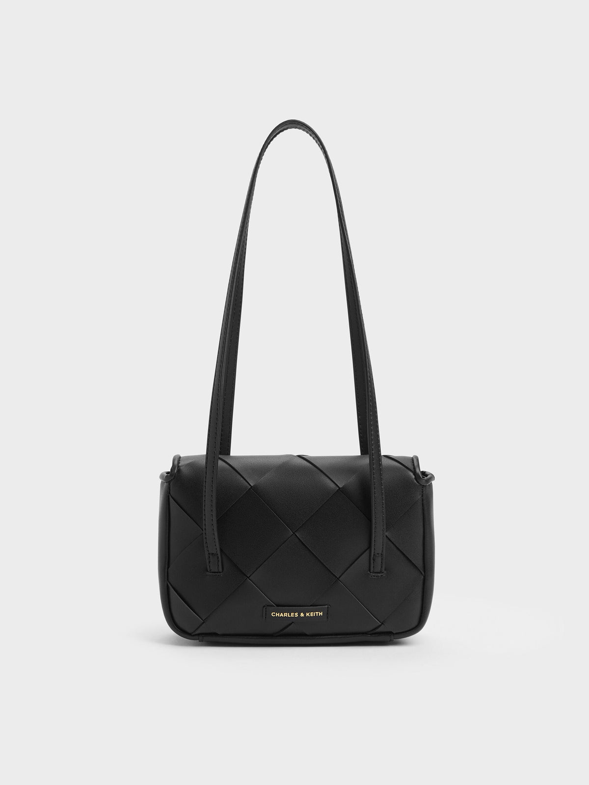 CHARLES & KEITH Customer Favorite / Maribel Woven Shoulder Bag - Black