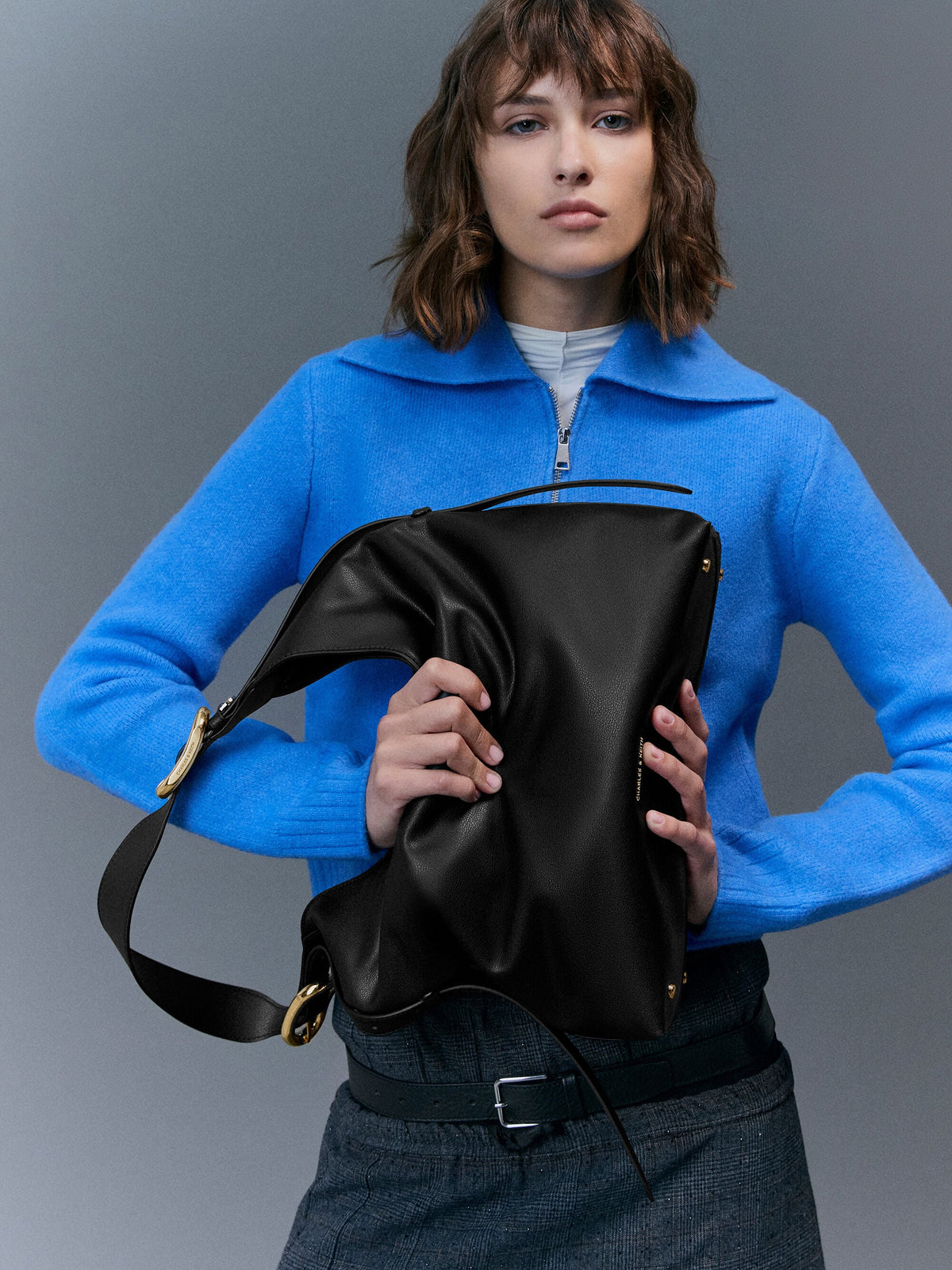 CHARLES & KEITH Recommended / Aislin Hobo Bag - Black