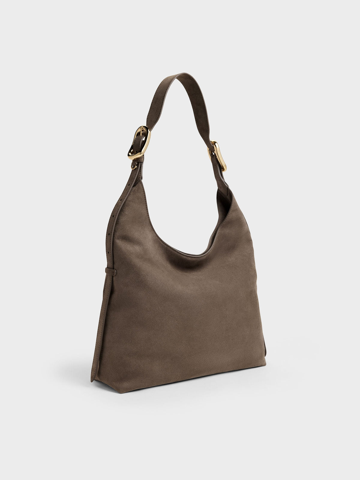 CHARLES & KEITH Best Seller / Aislin Hobo Bag - Stone Grey