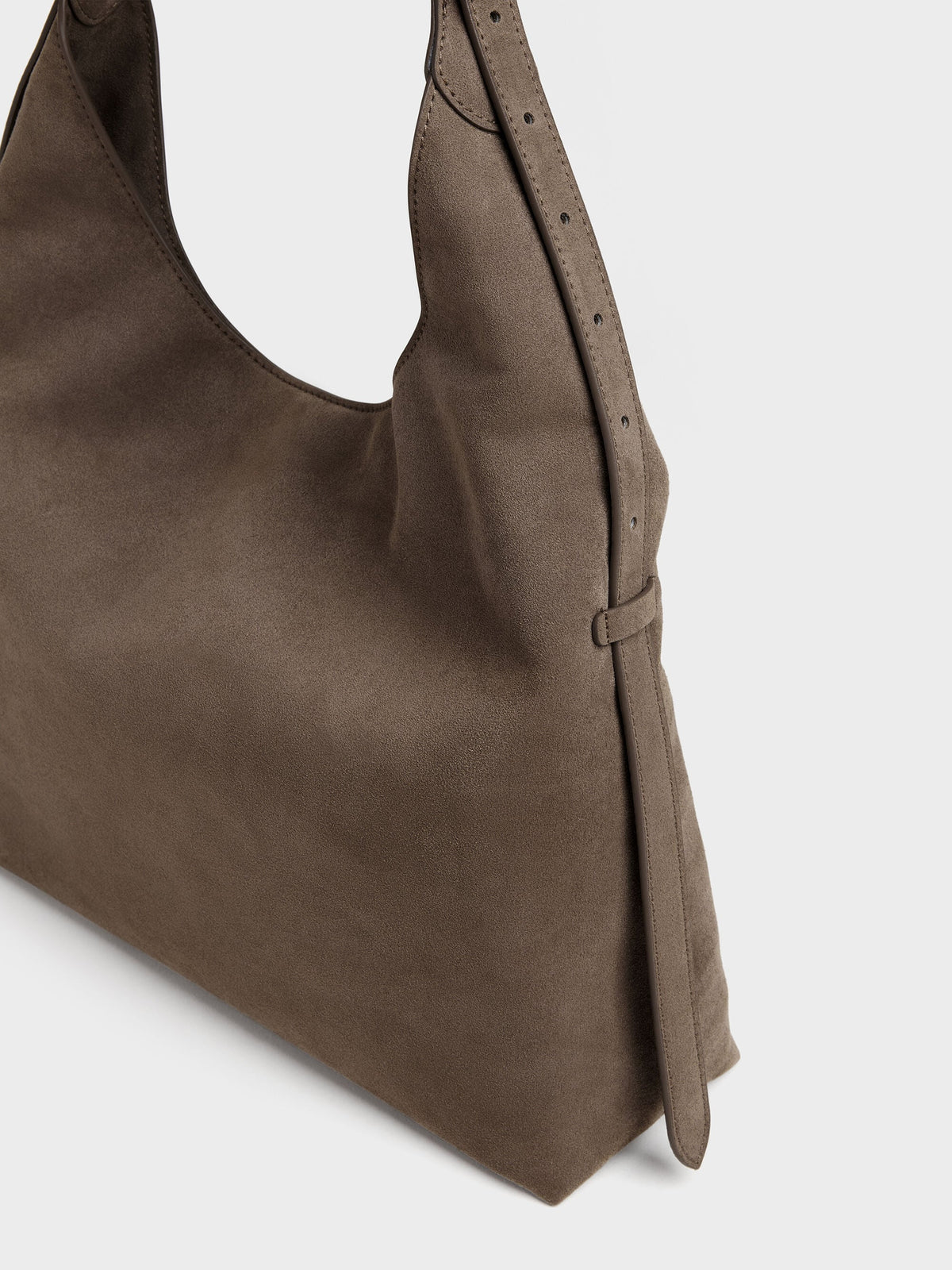 CHARLES & KEITH Best Seller / Aislin Hobo Bag - Stone Grey